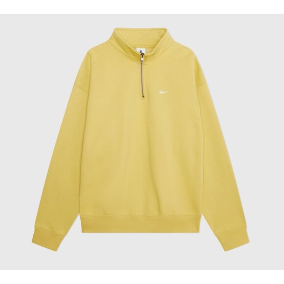 Nike Other - NIKE Solo Swoosh 1/4 Zip Sweatshirt -  Saturn Yellow - Men's Large - DB3193-700